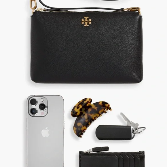 Tory Burch Black Crossbody Bag with Gold Logo - Picture 7 of 16